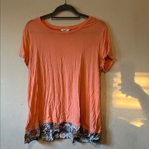 Matilda jane orange Floral Trim Blouse